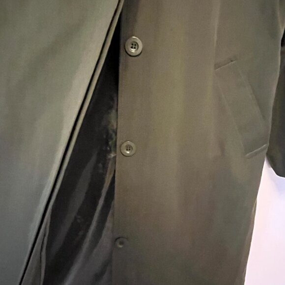 Cream & Rouge Classic Olive Green Winter Trench Coat - Picture 8 of 8